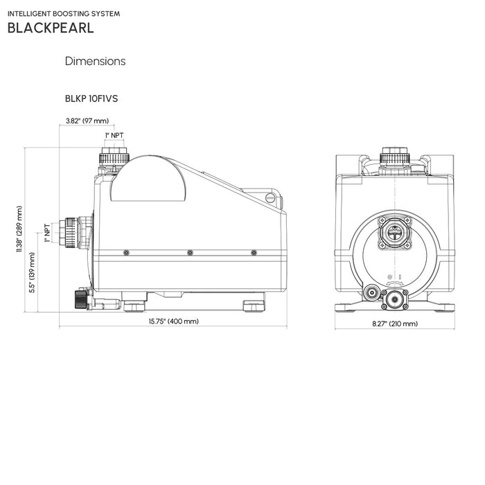 Constant Pressure Systems BLACKPEARL Intelligent Boosting 1 HP Pearl