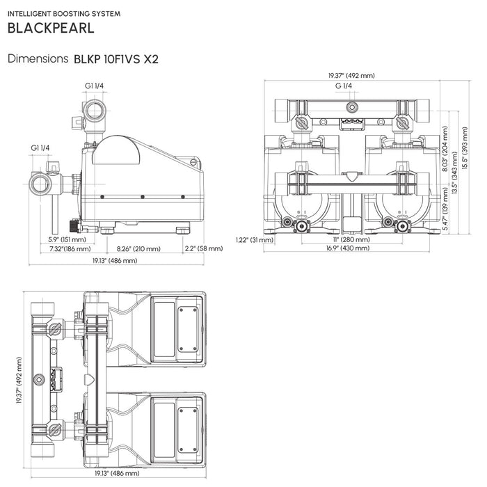 Constant Pressure Systems BLACKPEARL 2X Intelligent Boosting