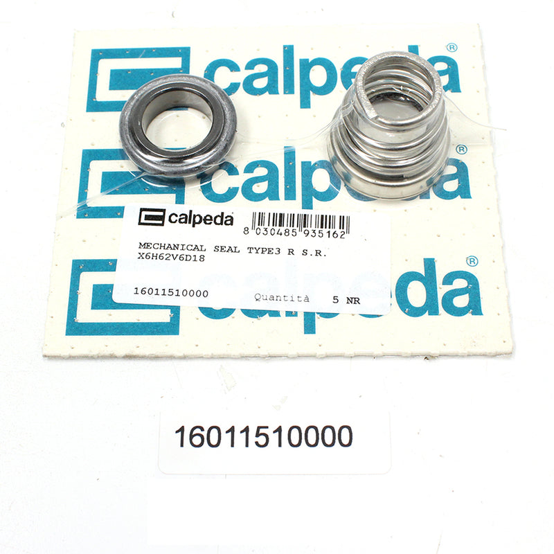 CALPEDA PUMP SHAFT SEAL REPLACEMENT - MECHANICAL SEAL TYPE3 R S.R. X6H62V6D18 - 16011510000