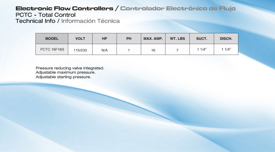 PEARL PCTC 16F16S - PUMP CONTROLLER TOTAL CONTROL, 115/230V, 16 AMP  2  3